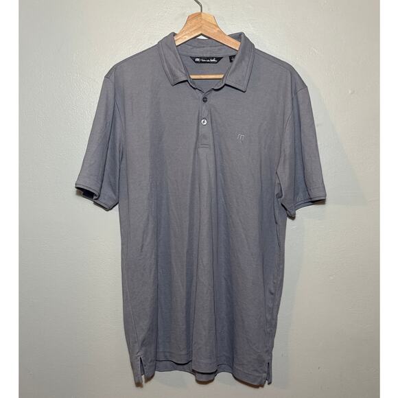 Men's Size L Travis Mathew Excursion Knit Dark Grey Gray Polo Golf Casual - Picture 1 of 7